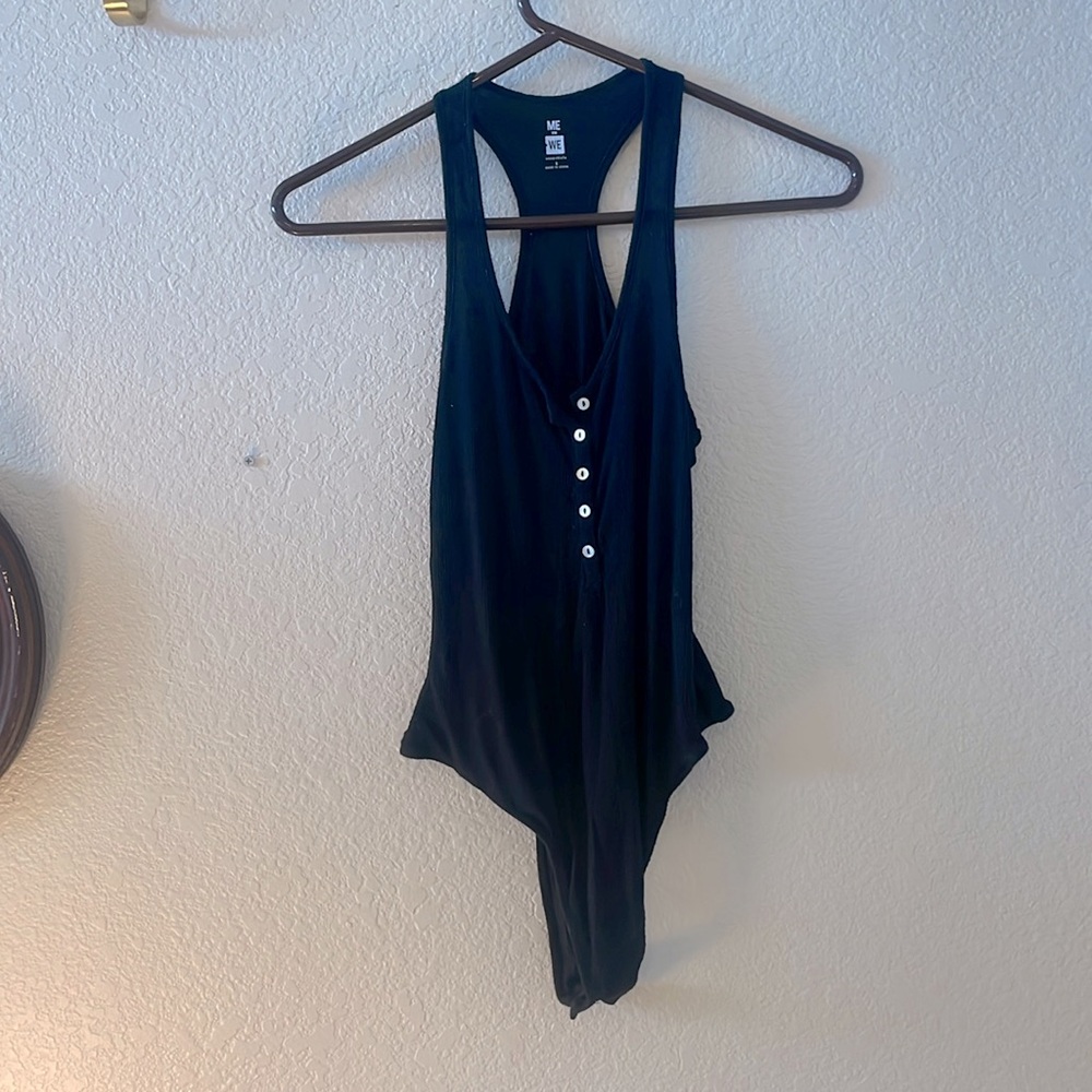 Black racer back bodysuit *size small/cotton*